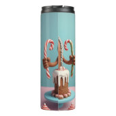 Funny Gingerbread Cake Art – Cute Christmas Candy  Thermosbeker (Achterkant)