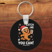 Funny Gingerbread Christmas Catch Me If You Can Pl Sleutelhanger (Voorkant)