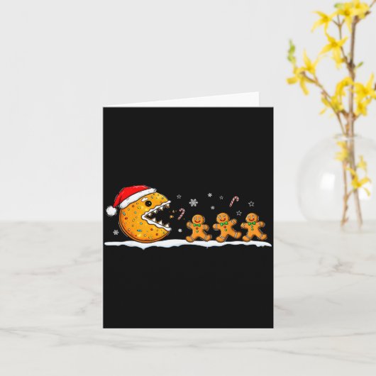 Funny Gingerbread Christmas Cookie Baking Boys Gir Kaart (Gele Bloem)