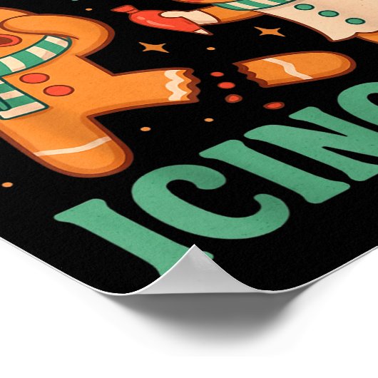 Funny Gingerbread Christmas Pun Have You Tried Ici Poster (Hoek)