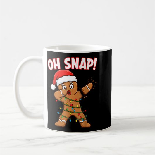 Funny Gingerbread Christmas Santa Dabbing Xmas Coo Koffiemok (Links)