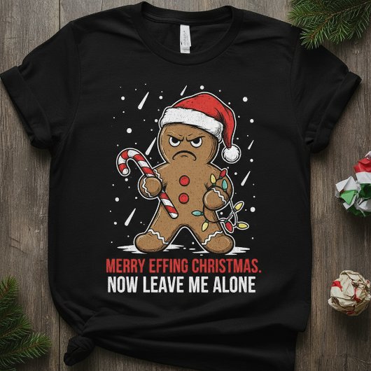 Funny Gingerbread Christmas Shirt | Merry Effing