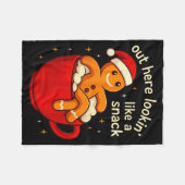 Funny Gingerbread Christmas Snack Cookies Boys Tod Fleece Deken (Voorkant (Horizontaal))