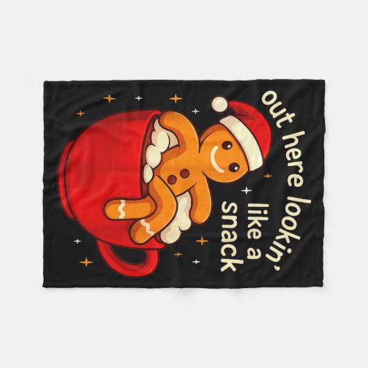 Funny Gingerbread Christmas Snack Cookies Boys Tod Fleece Deken (Voorkant (Horizontaal))