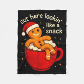 Funny Gingerbread Christmas Snack Cookies Boys Tod Fleece Deken (Voorkant)