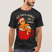 Funny Gingerbread Christmas Snack Cookies Boys Tod T-shirt (Voorkant)