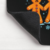 Funny Gingerbread Christmas Snow Cookie Design Men Muismat (Hoek)