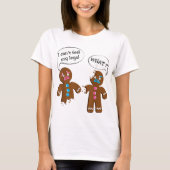 Funny Gingerbread Cookie Christmas Design T-shirt (Voorkant)