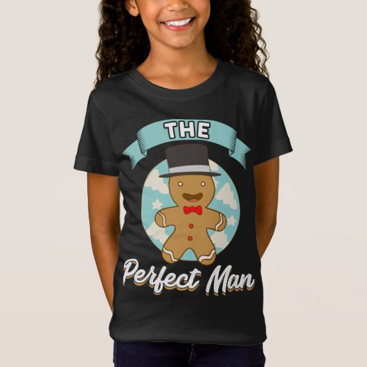 Funny Gingerbread Cookie Het perfecte Man Single C T-shirt (Voorkant)