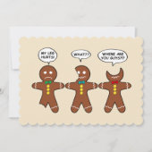 Funny Gingerbread Everything Fine Christmas Feestdagenkaart (Voorkant)