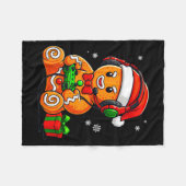 Funny Gingerbread Gaming Pjs Pajamas Christmas Xma Fleece Deken (Voorkant (Horizontaal))