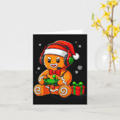 Funny Gingerbread Gaming Pjs Pajamas Christmas Xma Kaart (Gele Bloem)