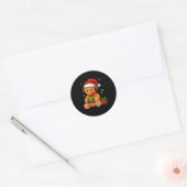 Funny Gingerbread Gaming Pjs Pajamas Christmas Xma Ronde Sticker (Envelop)