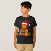 Funny Gingerbread Gaming Pjs Pajamas Christmas Xma T-shirt (Voorkant volledig)