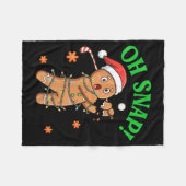 Funny Gingerbread Golf Christmas Cookie Oh Snap Sa Fleece Deken (Voorkant (Horizontaal))