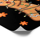 Funny Gingerbread Golf Christmas Cookie Oh Snap Sa Poster (Hoek)