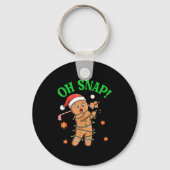 Funny Gingerbread Golf Christmas Cookie Oh Snap Sa Sleutelhanger (Voorkant)
