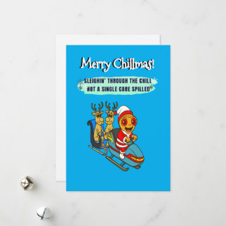 Funny Gingerbread Holiday – Printable Xmas Card Feestdagenkaart