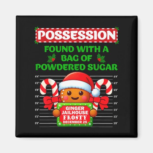 Funny Gingerbread Inmate Christmas Matching Family Magneet (Voorkant)