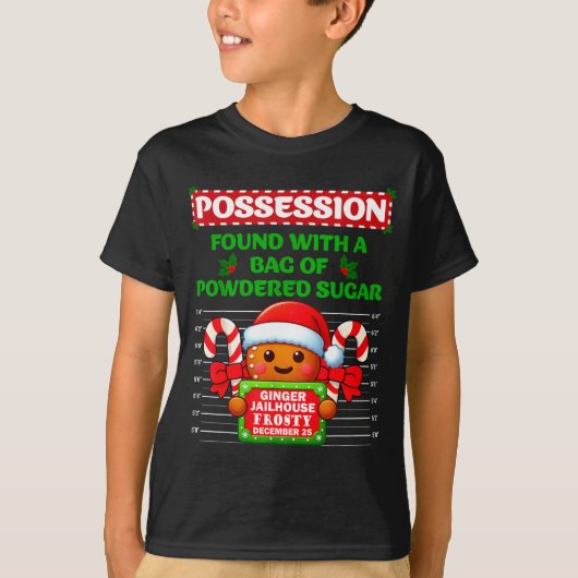Funny Gingerbread Inmate Christmas Matching Family T-shirt (Voorkant)
