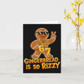 Funny Gingerbread Is So Rizzy Christmas 67 Gen Alp Kaart (Gele Bloem)