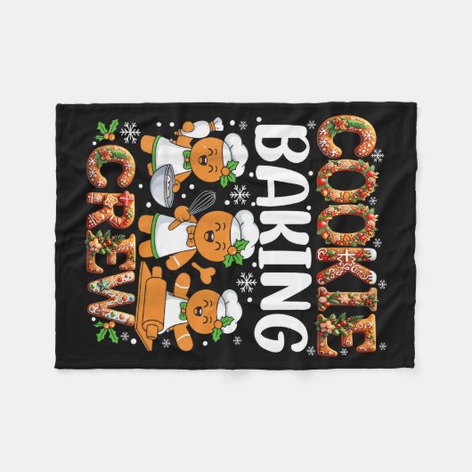 Funny Gingerbread Lovers Cookie Baking Crew Christ Fleece Deken (Voorkant (Horizontaal))