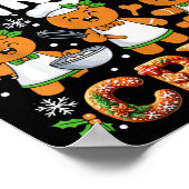 Funny Gingerbread Lovers Cookie Baking Crew Christ Poster (Hoek)