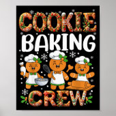 Funny Gingerbread Lovers Cookie Baking Crew Christ Poster (Voorkant)