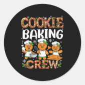 Funny Gingerbread Lovers Cookie Baking Crew Christ Ronde Sticker (Voorkant)