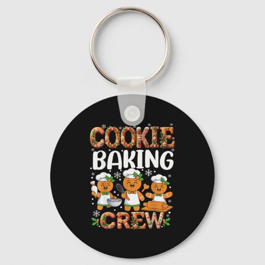 Funny Gingerbread Lovers Cookie Baking Crew Christ Sleutelhanger (Voorkant)
