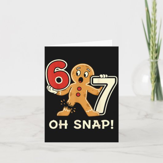 Funny Gingerbread Man 67 Six Seven For Adult Kids  Kaart (Voorkant)