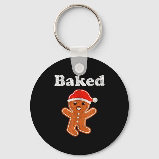 Funny Gingerbread Man Baked Cookie Baking Adult Ch Sleutelhanger (Voorkant)