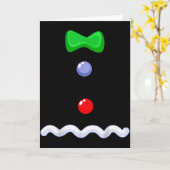 Funny Gingerbread Man Christmas Costume  Kaart (Gele Bloem)