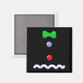 Funny Gingerbread Man Christmas Costume Magneet (Voorkant / Achterkant)