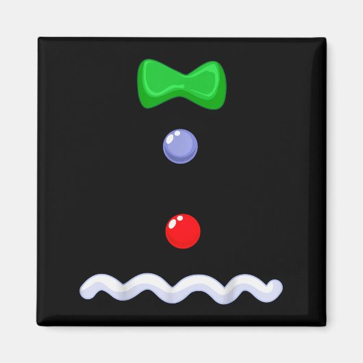 Funny Gingerbread Man Christmas Costume Magneet (Voorkant)