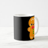 Funny Gingerbread Man Christmas Men Women Adult Yo Koffiemok (Voorkant rechts)