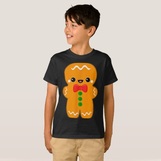 Funny Gingerbread Man Christmas Men Women Adult Yo T-shirt (Voorkant volledig)