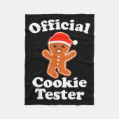 Funny Gingerbread Man Cookie Tester Christmas Fleece Deken (Voorkant)
