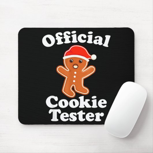 Funny Gingerbread Man Cookie Tester Christmas Muismat (Met muis)