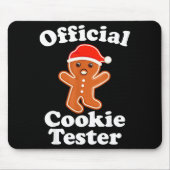 Funny Gingerbread Man Cookie Tester Christmas Muismat (Voorkant)