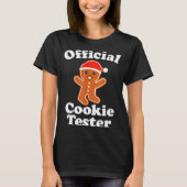 Funny Gingerbread Man Cookie Tester Christmas T-shirt (Voorkant)