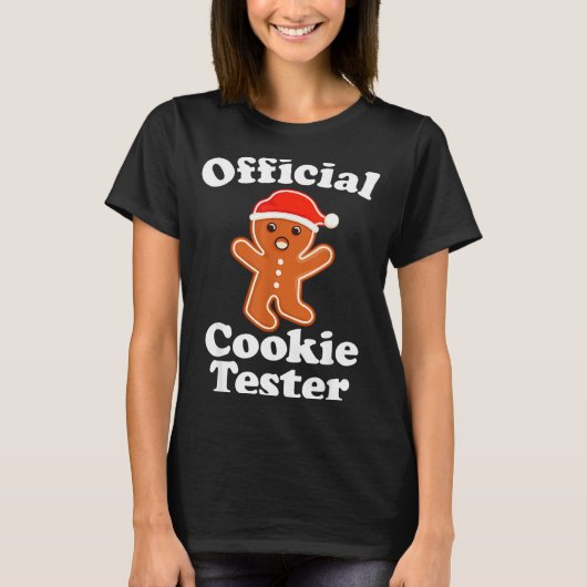 Funny Gingerbread Man Cookie Tester Christmas T-shirt (Voorkant)