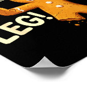 Funny Gingerbread Man Cookies That Was My Leg Cook Poster (Hoek)