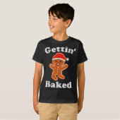 Funny Gingerbread Man Gettin Baked Cookie Baking C T-shirt (Voorkant volledig)