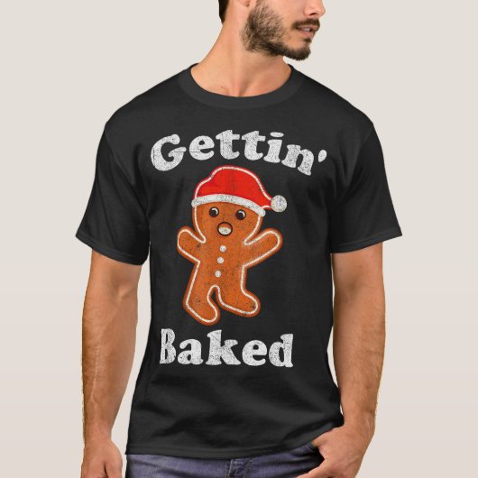 Funny Gingerbread Man Gettin Baked Cookie Baking C T-shirt (Voorkant)