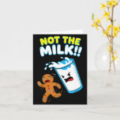Funny Gingerbread Man Not The Milk Pun Cookies Wom Kaart (Gele Bloem)