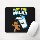 Funny Gingerbread Man Not The Milk Pun Cookies Wom Muismat (Met muis)