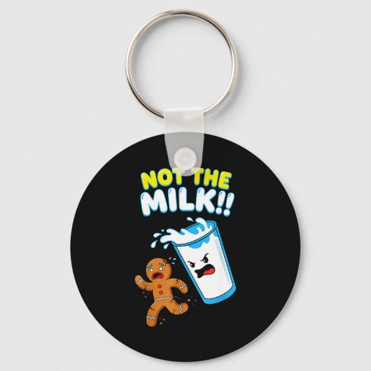 Funny Gingerbread Man Not The Milk Pun Cookies Wom Sleutelhanger (Voorkant)