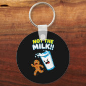 Funny Gingerbread Man Not The Milk Pun Cookies Wom Sleutelhanger (Voorkant)