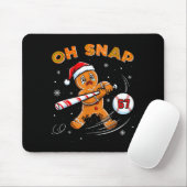 Funny Gingerbread Man Oh Snap 67 Baseball Meme Fun Muismat (Met muis)